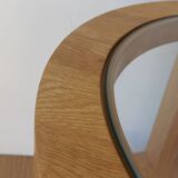 Round Tables with Glass Tops, Set of 3.