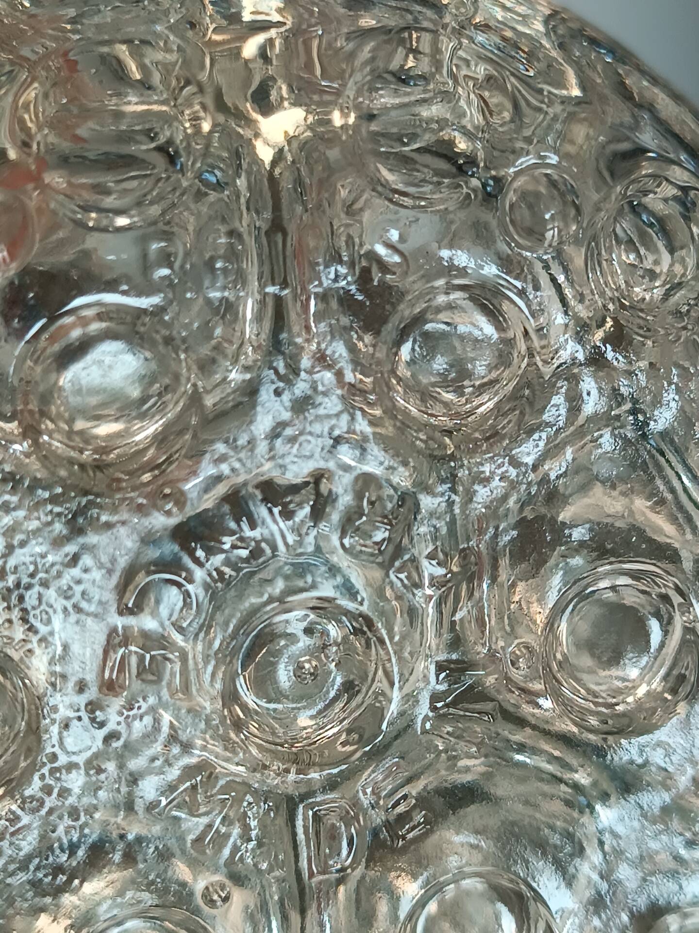 Vintage glass flower holder from Reims – Made in France
