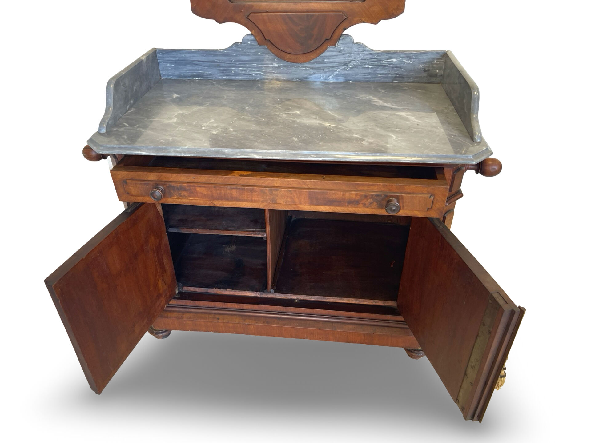 The antique walnut vanity , 19th century