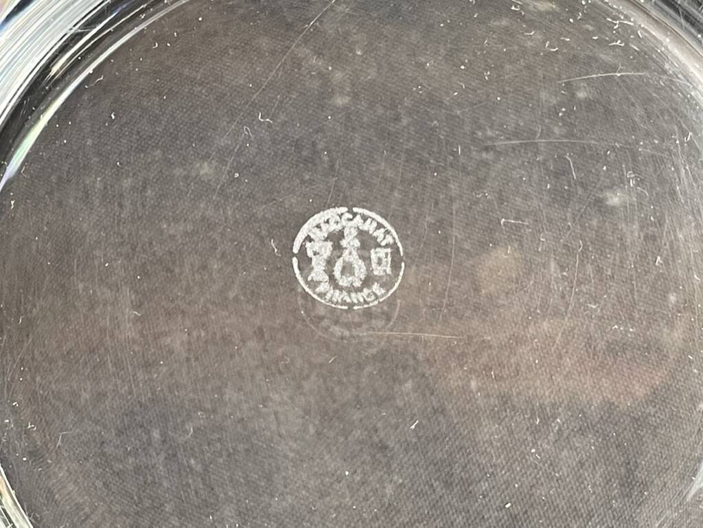 Plain crystal bowl stamped Baccarat Aubépine service – Georges Chevalier (1894-1987)