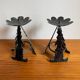 Bougeoirs brutaliste art populaire