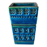 Rimini blue ceramic vase by Aldo Londi for Bitossi, Italy, circa 1960