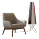 Swedish Space-Age Floor Lamp in Red, White & Black Plastic, 1950s–60s