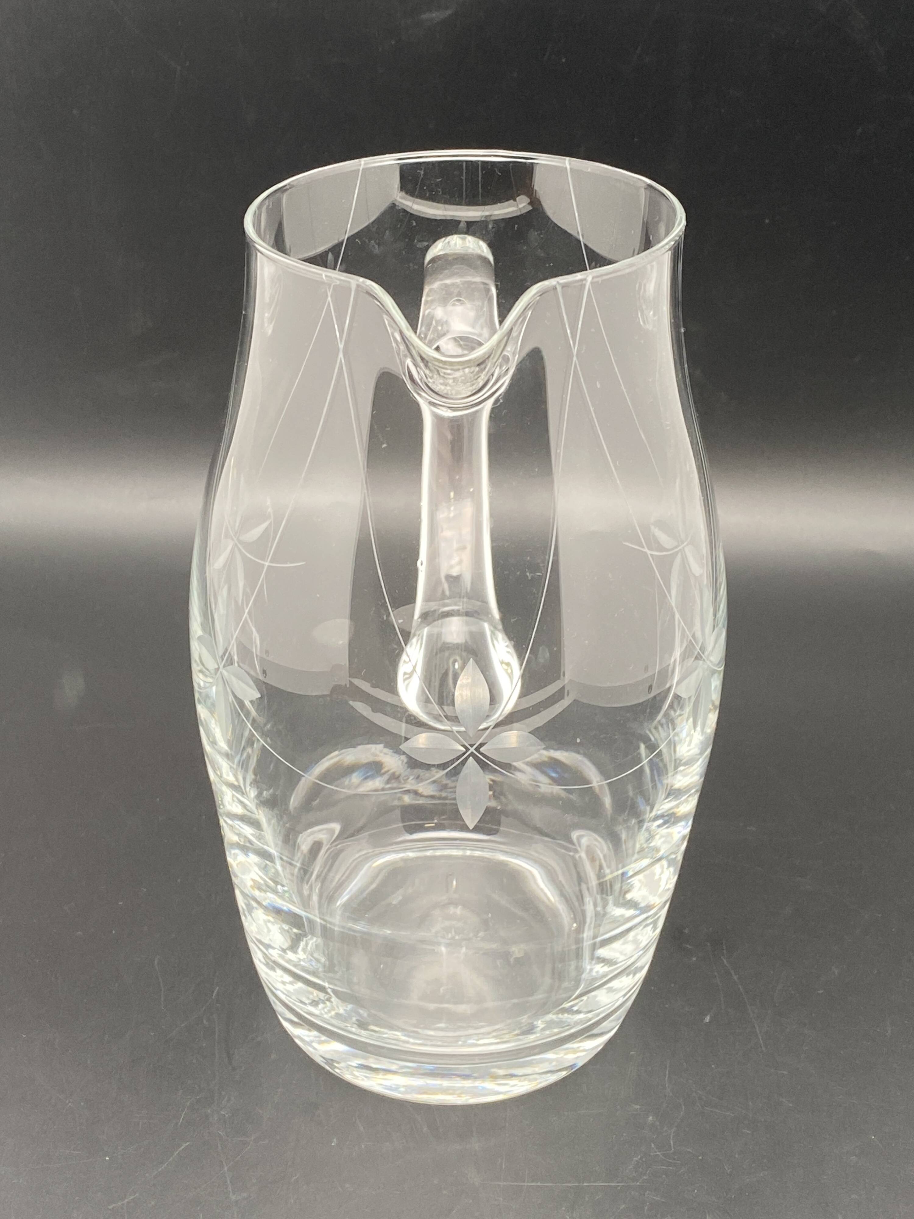 Fine chiseled glass carafe