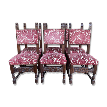 Suite of 6 Renaissance style chairs - High Period