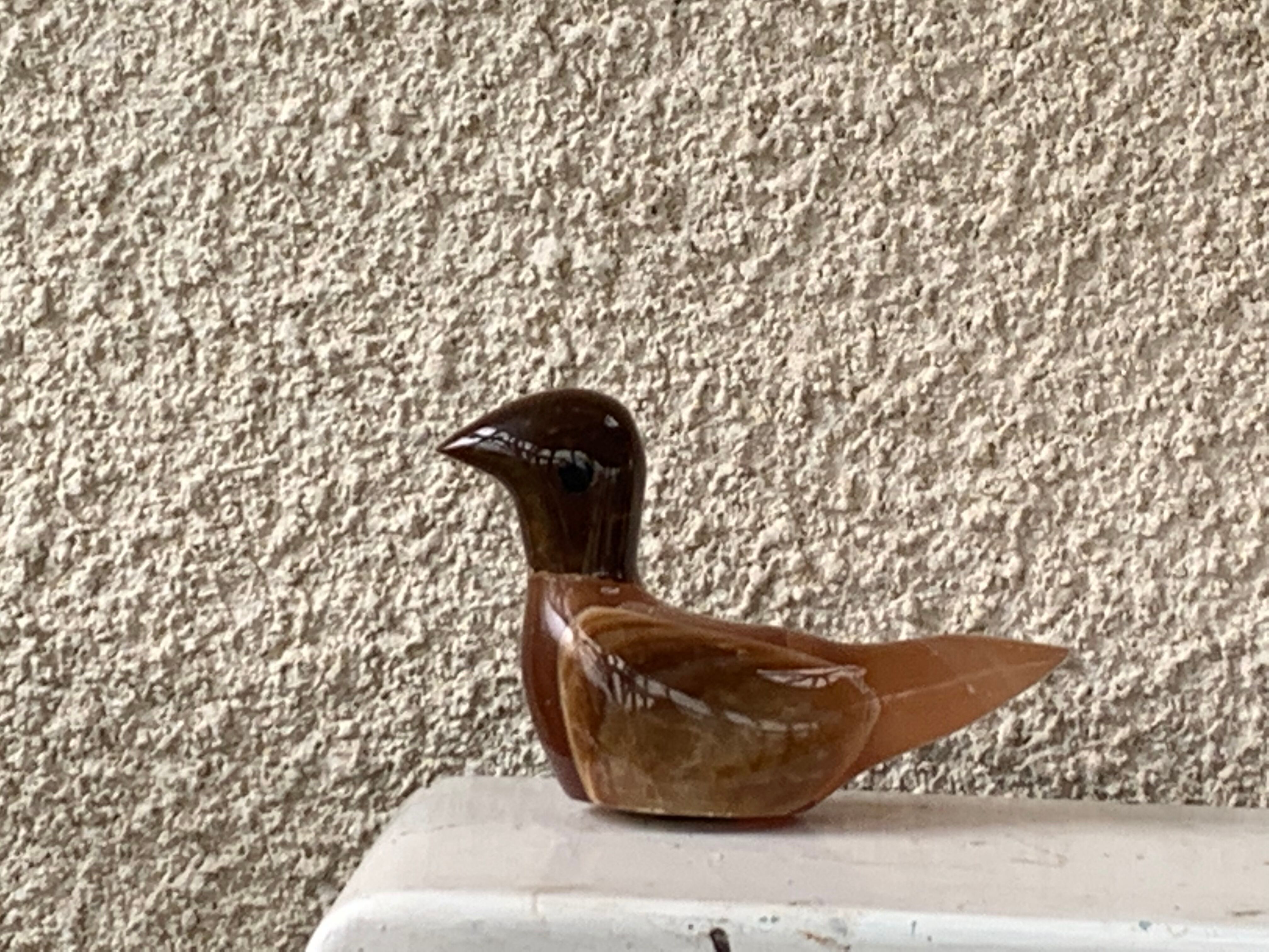 Bird paper press in onyx collector's stone