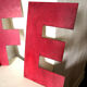 Lettres vintage en métal