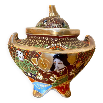 Brûleur d'encens japonais Satsuma ancien