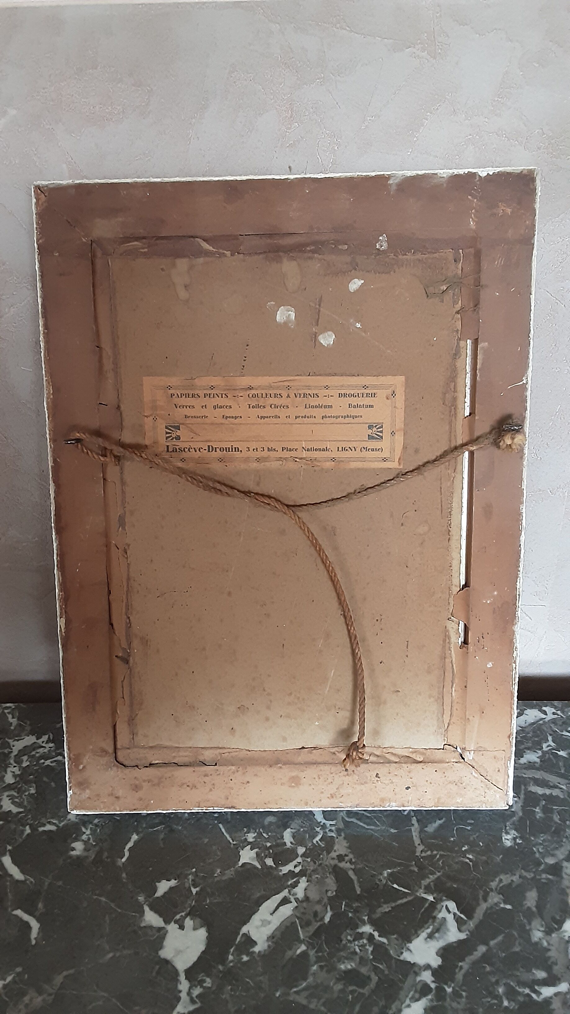 Tableau ancien sous verre - gravure - année 40/50