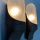 2x vintage 'frosted glass' wall lamp – Hans Popp