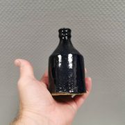 Miniature vase by Peter Fitzner (PF) in stoneware with dark blue glaze
