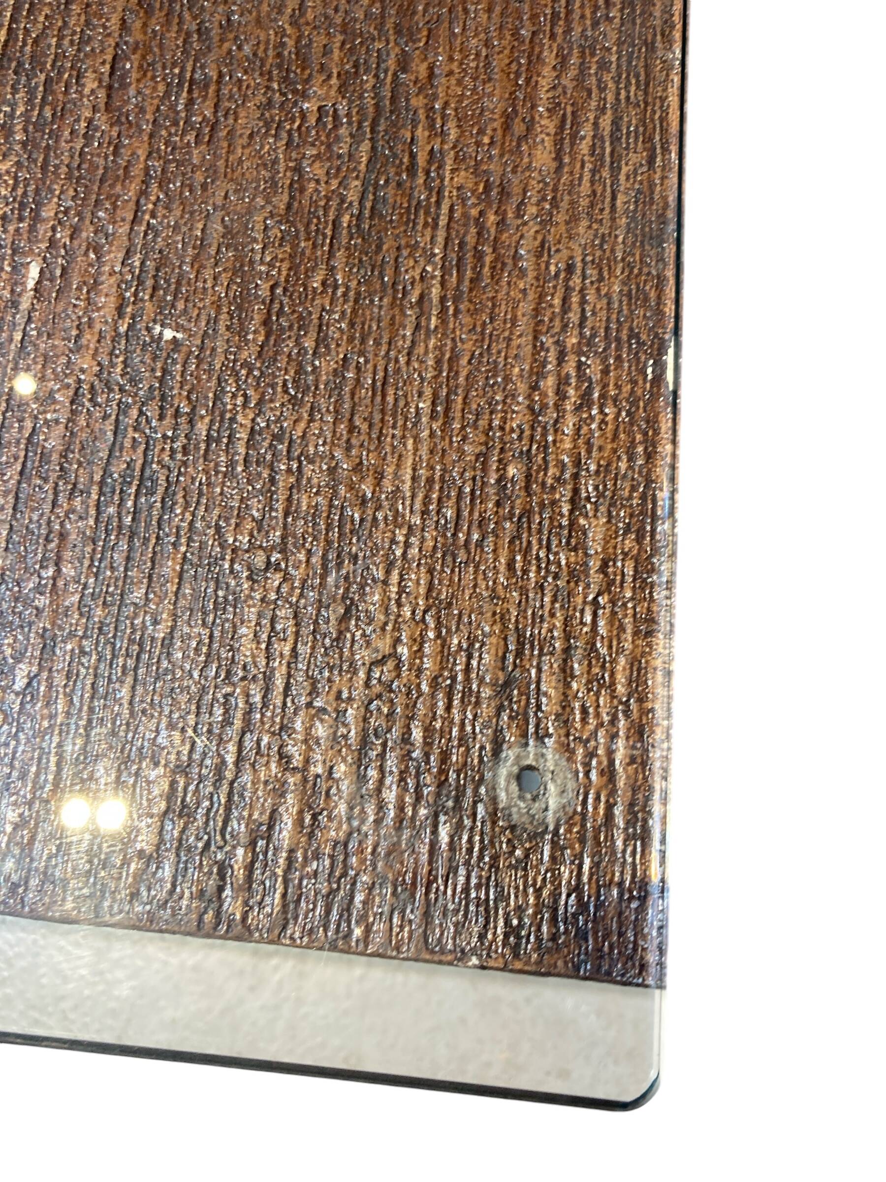 Metal coffee table with glass top