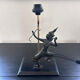 Thai warrior lamp base in bronze