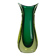 Murano Sommerso vase in green and amber yellow glass, 1960s