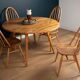 Restored Vintage Retro Ercol 1960s 384 Round Dining Table & 4 370 Windsor Arm Chairs Regular price