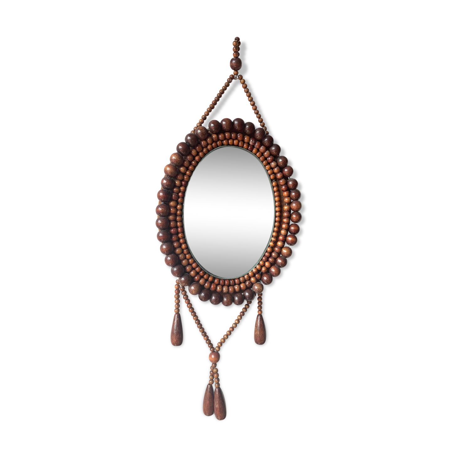 Mirror frame beads wood