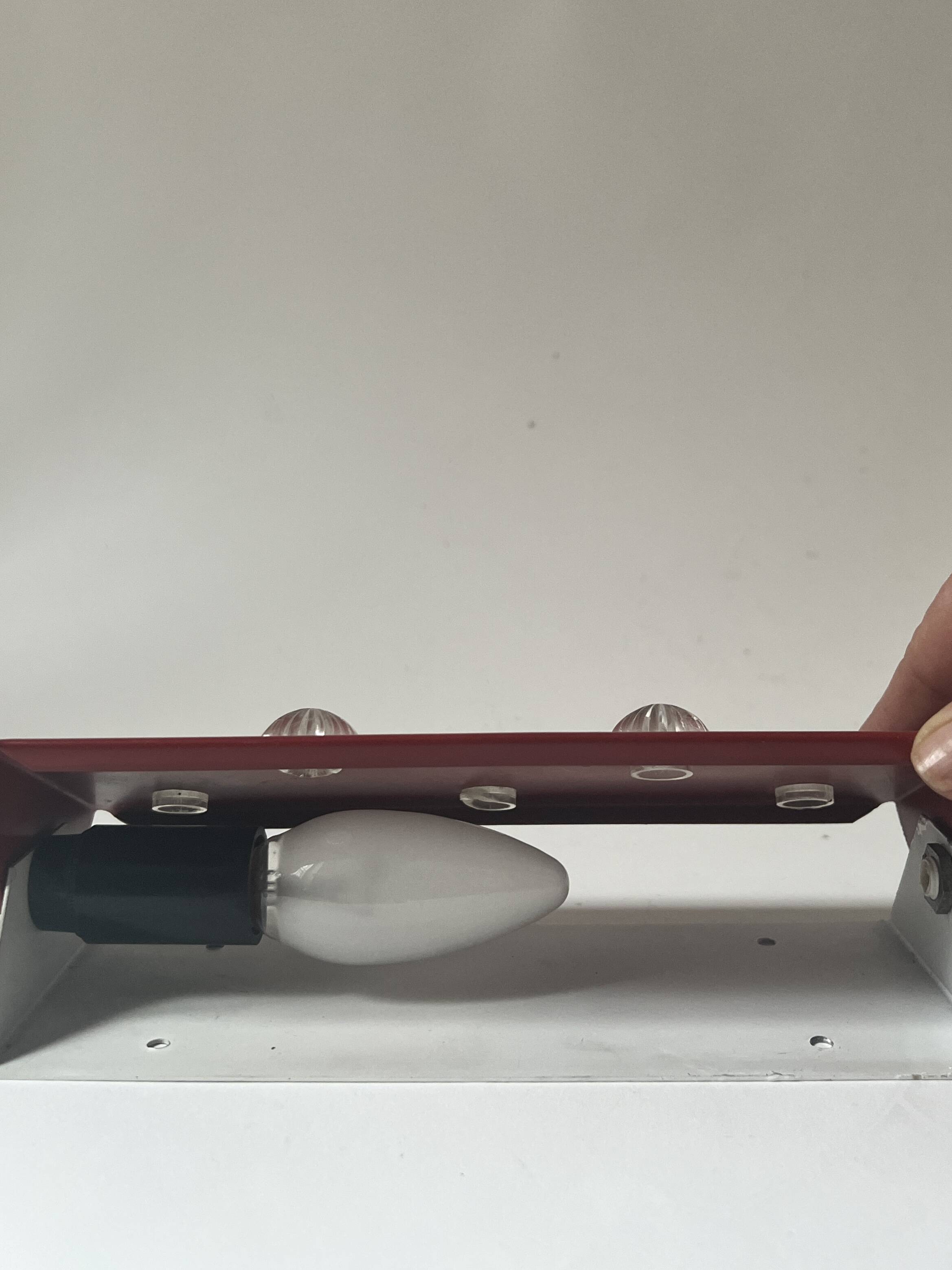 Applique murale à volet métal pivotant, design 1960