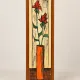 Vintage decorative panel with red flowers – 1960s-1970s