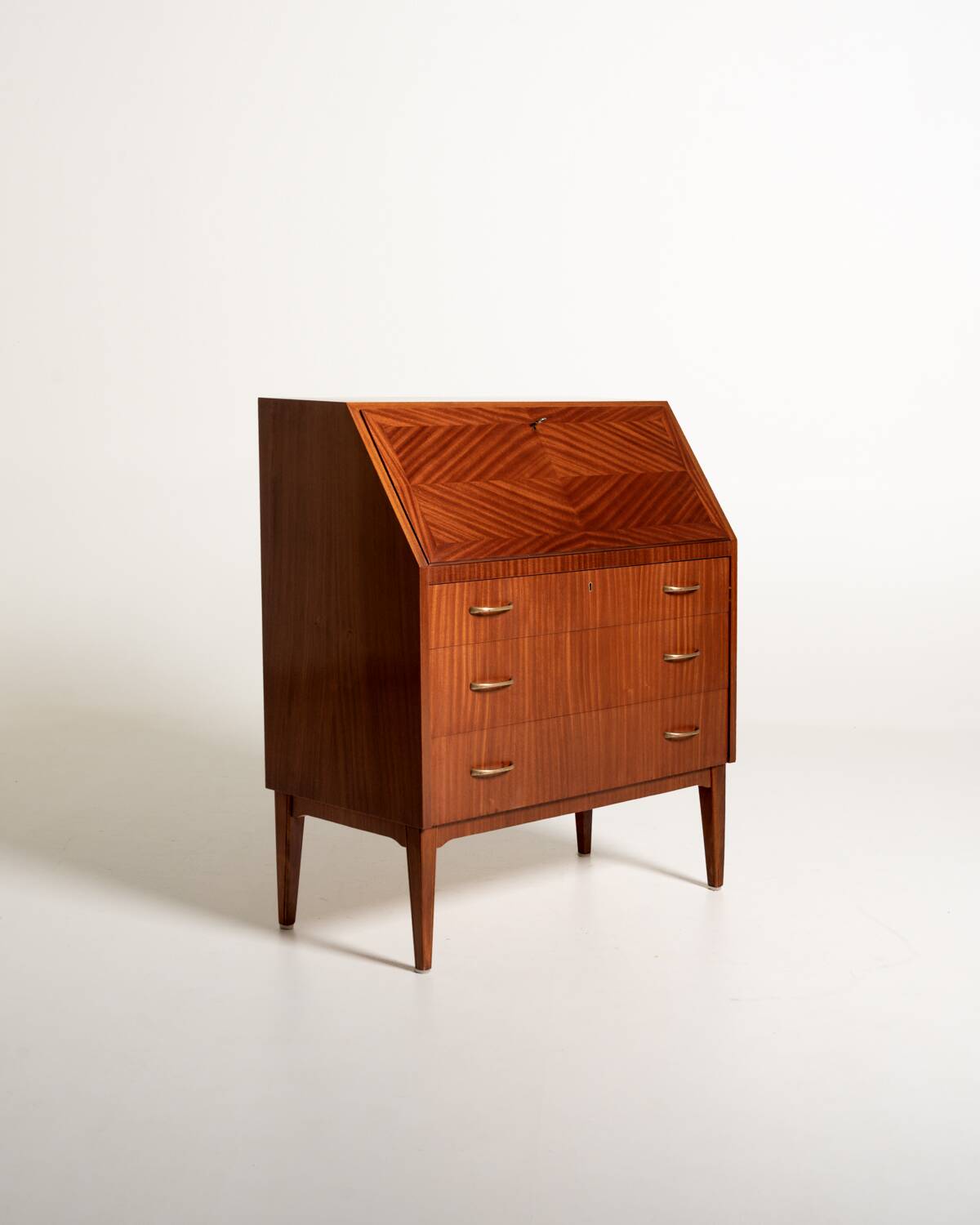 Scandinavian mahogany secretary, 1960s