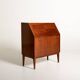 Scandinavian mahogany secretary, 1960s
