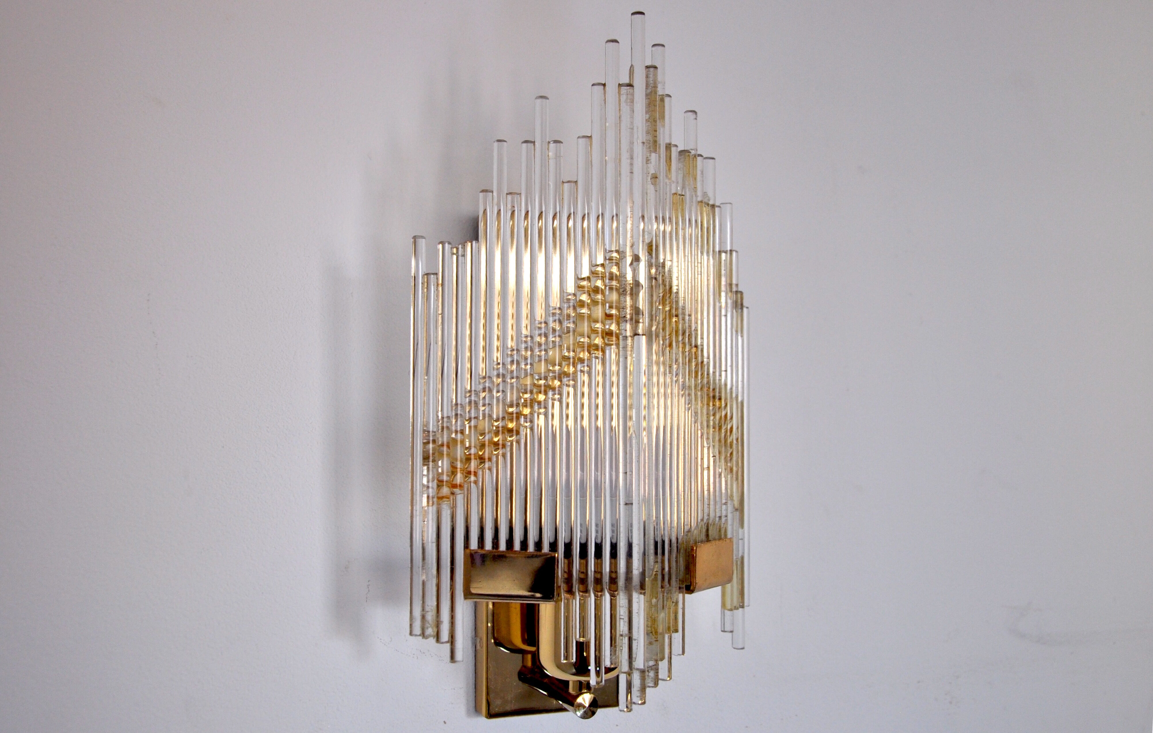 Wall lamp  triangular Crystal Murano