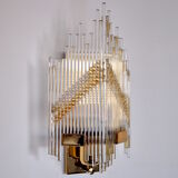 Wall lamp  triangular Crystal Murano