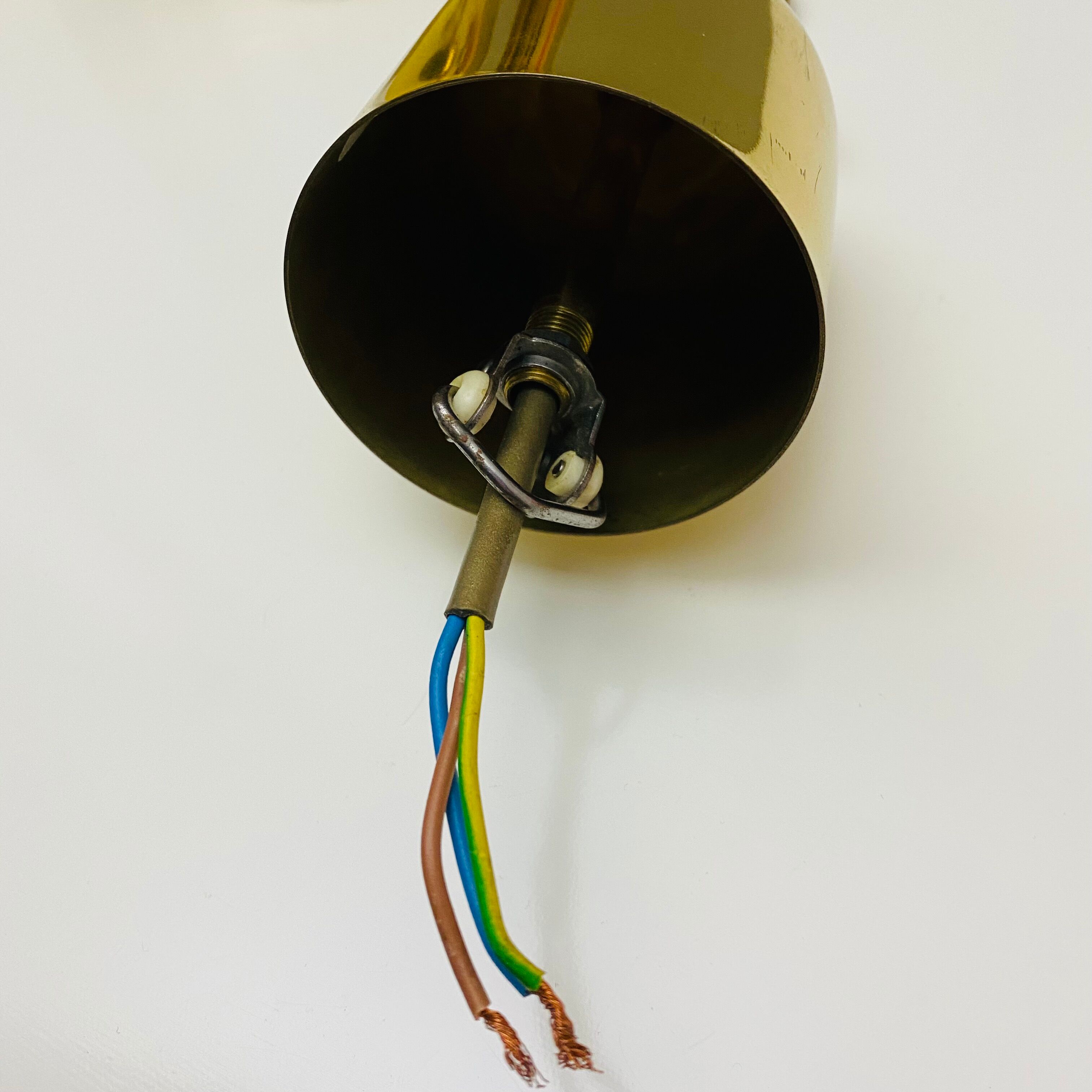 Hanging lamp wkr leuchten, brass chandelier, vintage interior.