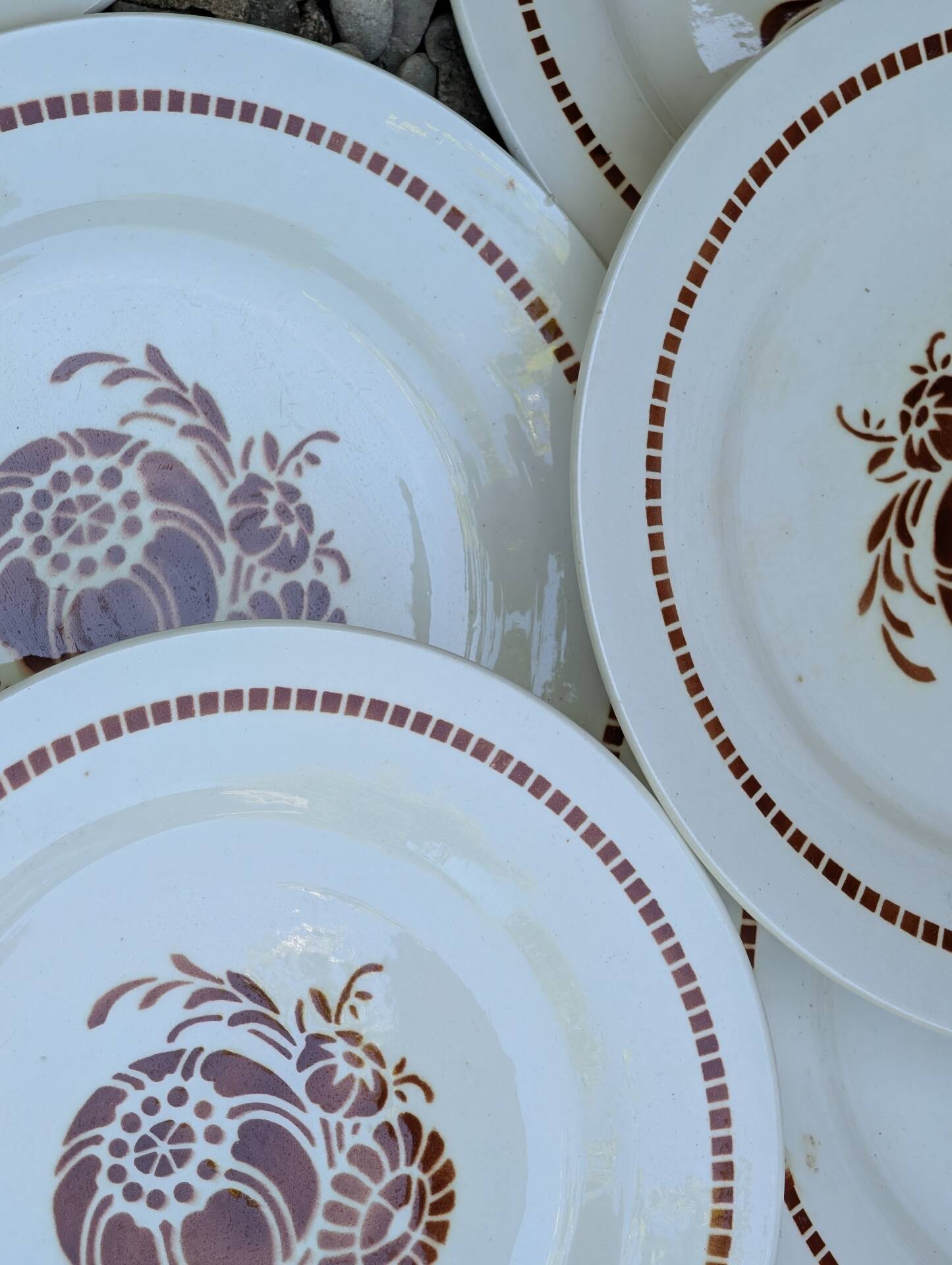 Saint-Amand flat plates Moulin des Loups 1950s