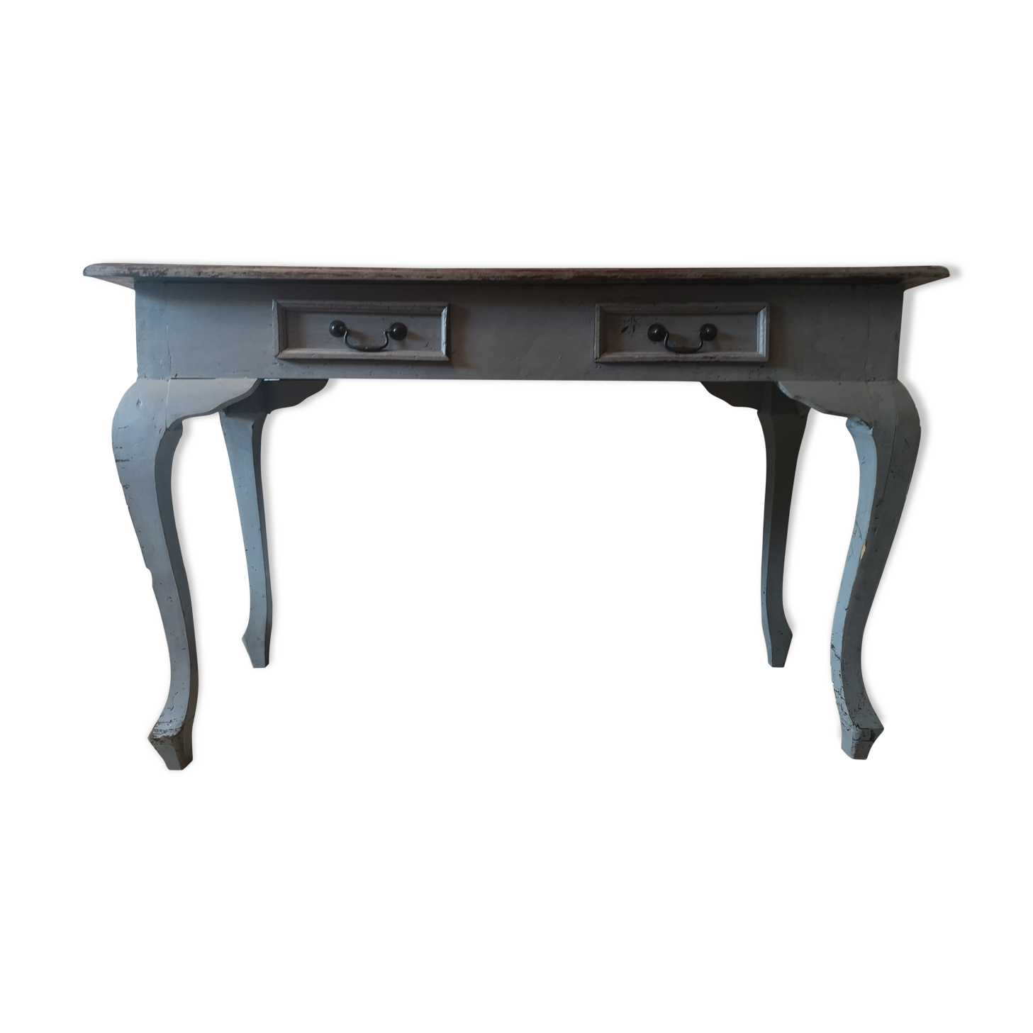 Console en teck vintage grise