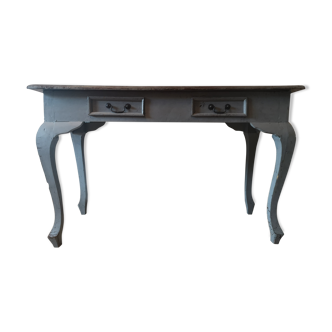Console en teck vintage grise
