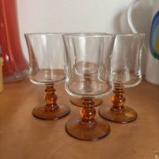 Lot verres ambre
