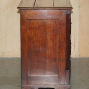Commode Mule anglaise XVIIIe siècle à dessus pliant en chêne Georgian