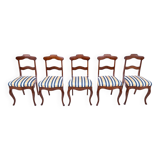 Five antique chairs, Northern Europe, around 1890. After renovation.