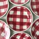 Set of 8 dessert plates fb badonviller pink gingham model 40s