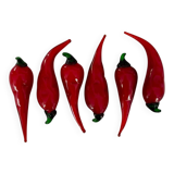 Six "Spicy" Murano glass knife rests - 1970.