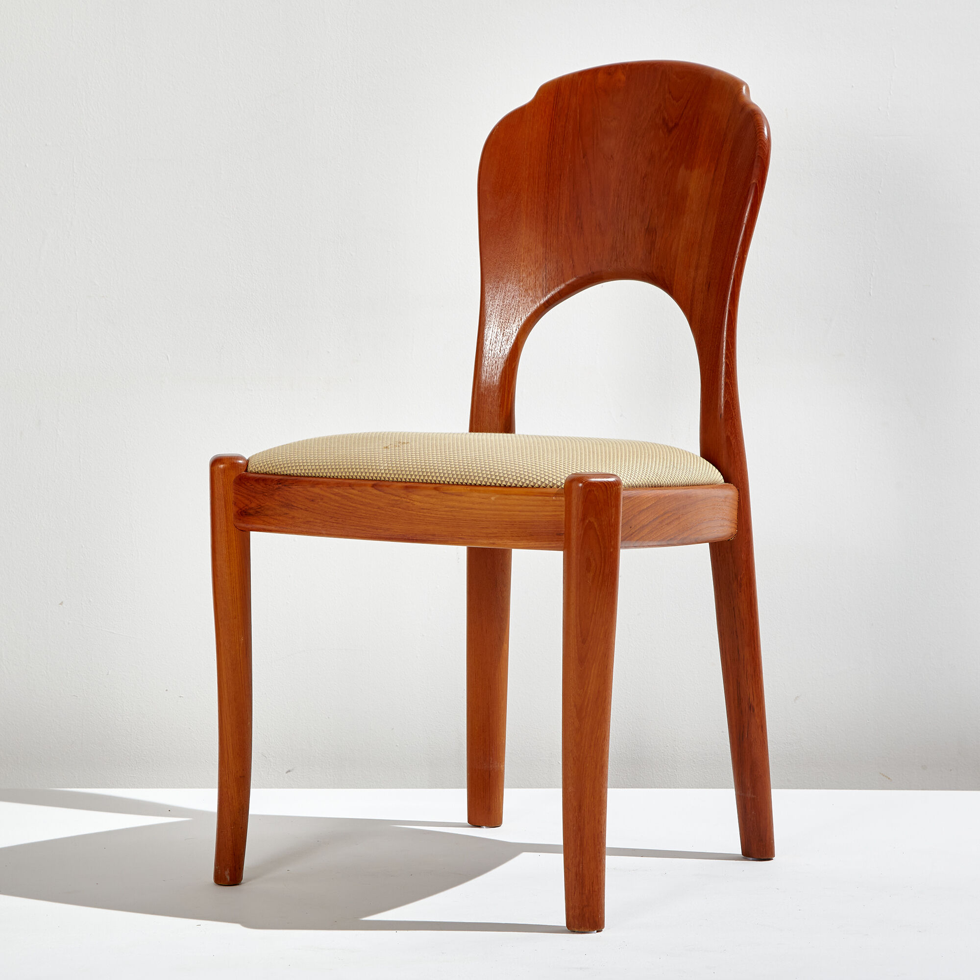 Solid teak dining chair by niels koefoed for koefoeds hornslet mk9828