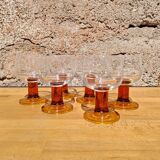 Suite of 6 water glasses 70s