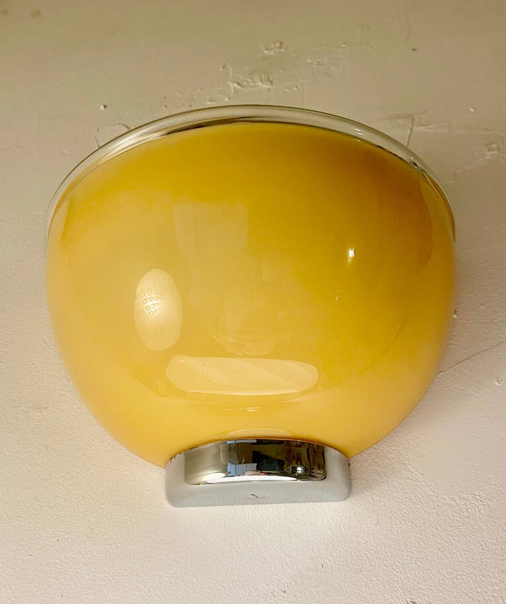 Pair of Murano glass wall lights by Vistosi for Artemide, Italy 1980.