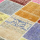 Handmade oriental contemporary 208 cm x 300 cm multicolor patchwork rug