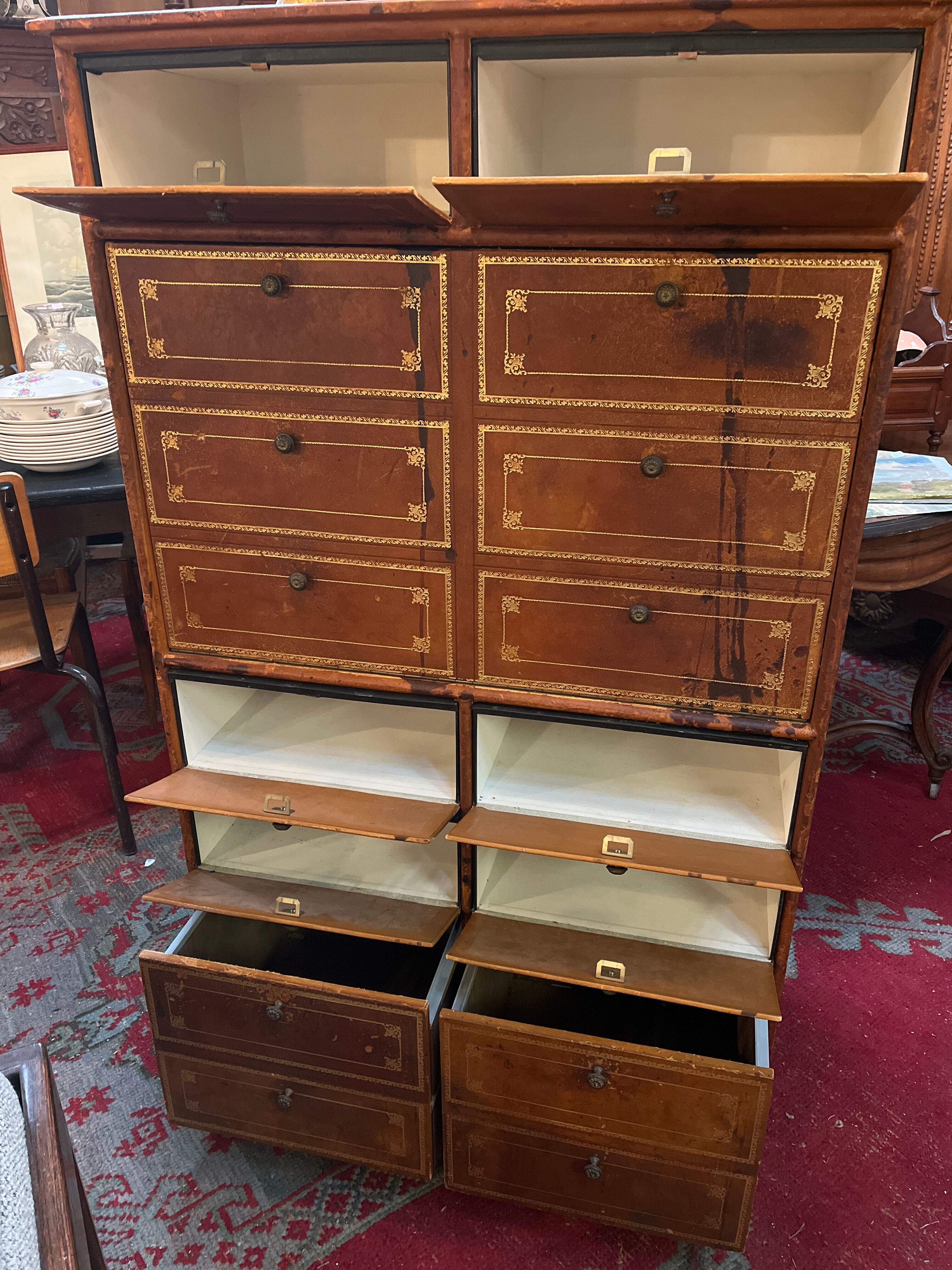 Secretary cardboard notary leather 20 th