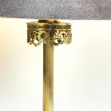 Chic brass lamp with vintage clover tray