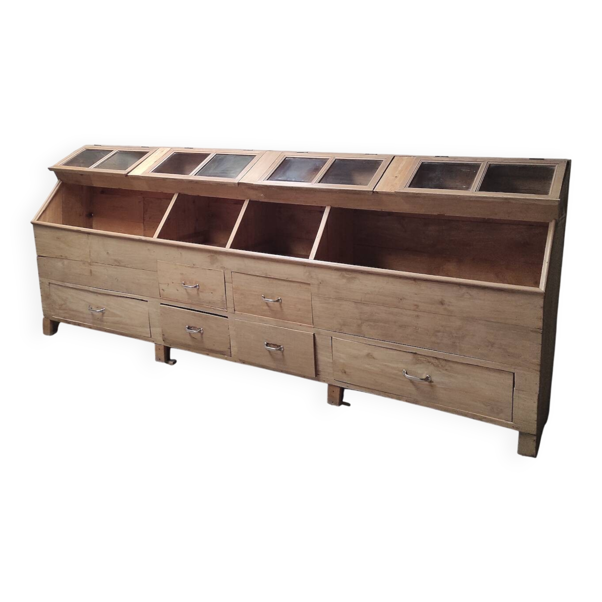 Meuble d'épicerie ancien | Meuble de rangement vintage | Caractère et fonctionnalité