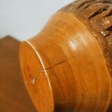 Wooden vase with bark