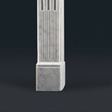 Cheminée en marbre de Carrare de style Louis XVI