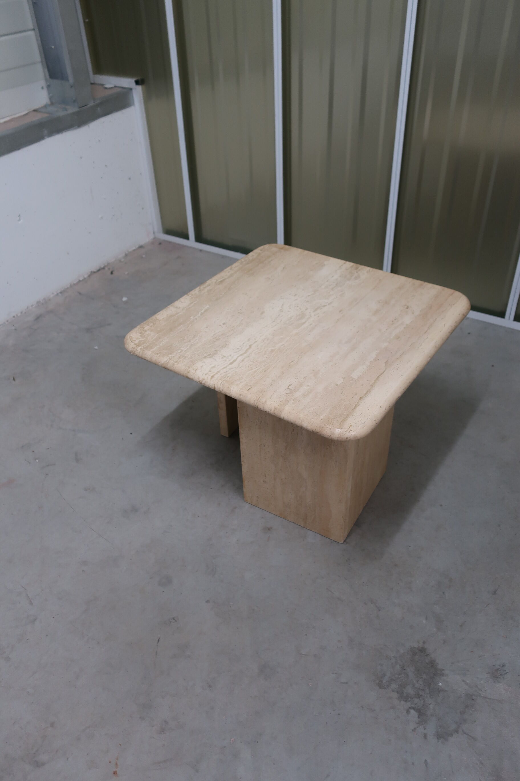 Travertine square coffee table 70/80