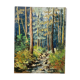 Huile sur panneau forêt vintage