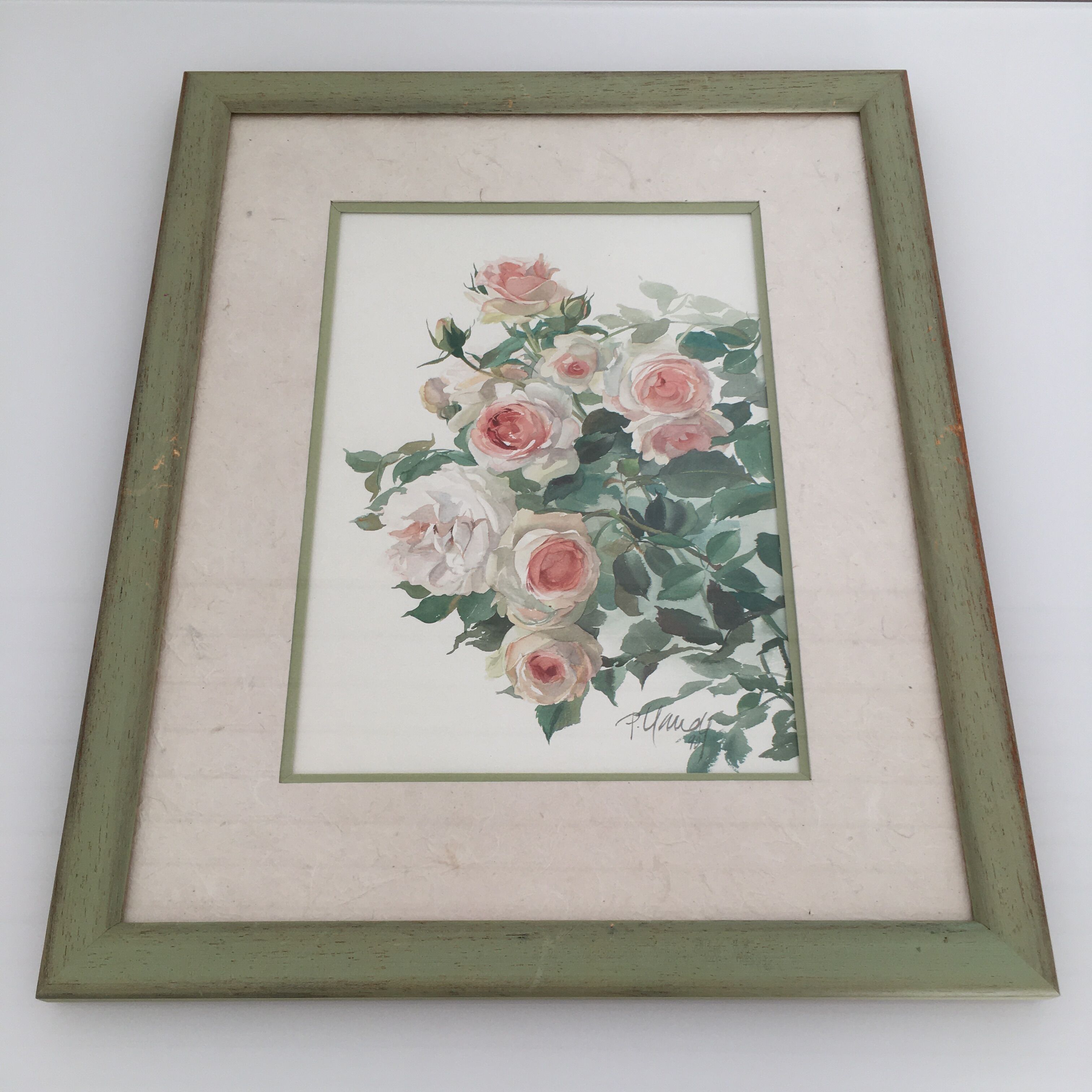 Bouquet of roses in watercolor