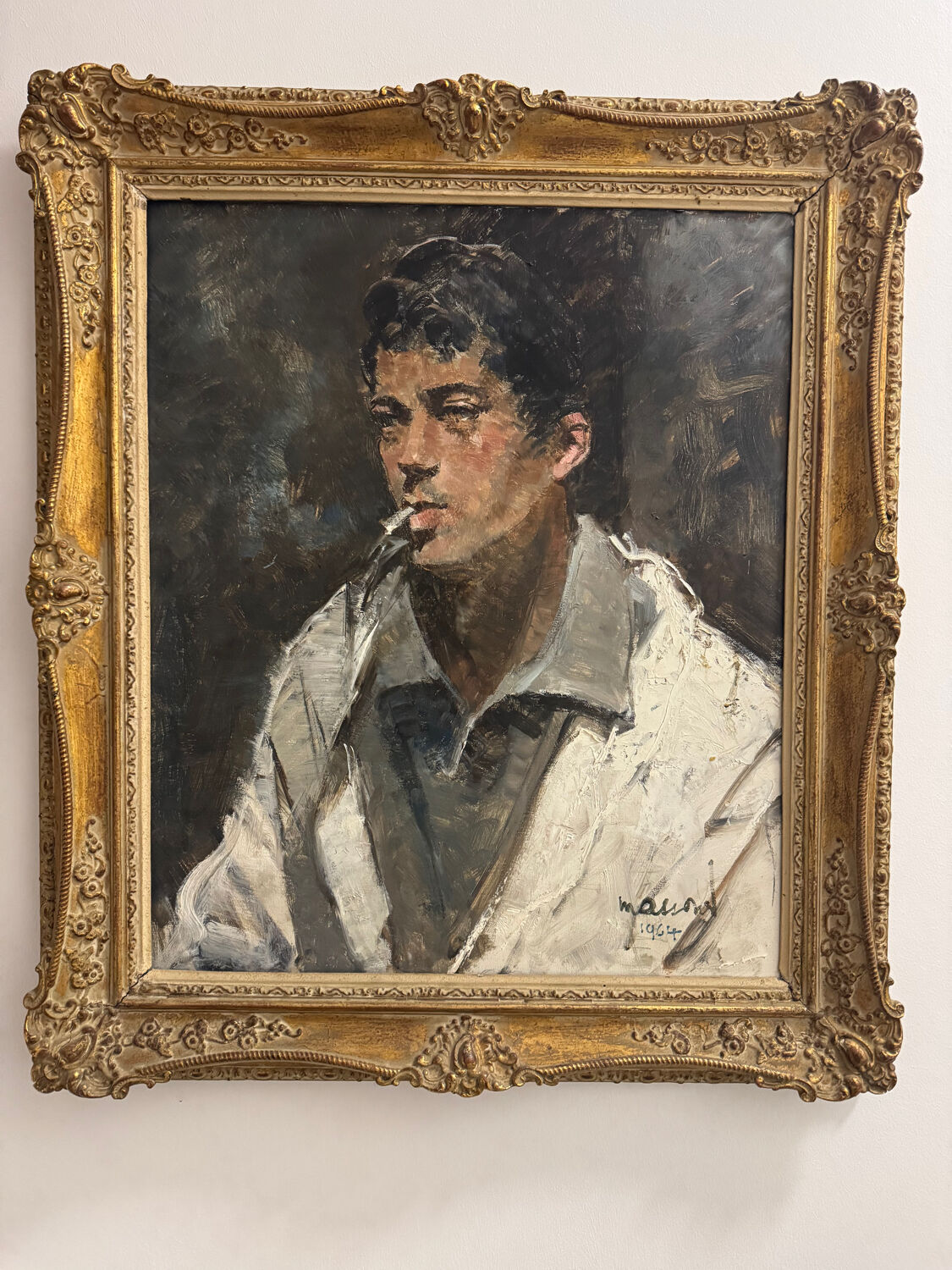 Portrait painting of Armand Massonet 1964