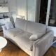 Beige velvet convertible sofa bed sia coco