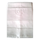 Vintage linen curtain monogrammed JB, embroidered with polka dots and ladder stitches on the return.